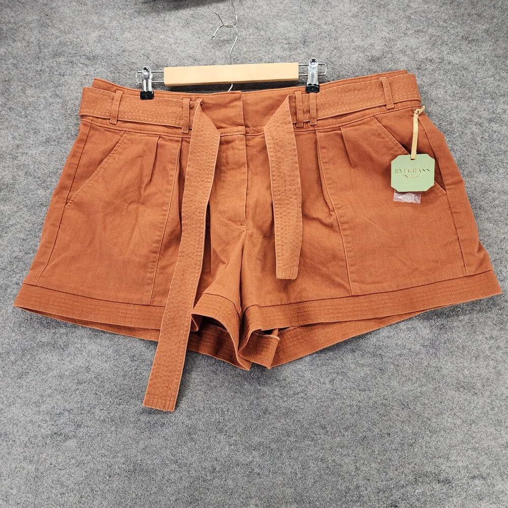 Ryegrass Shorts Womens 18W Orange Hi Rise